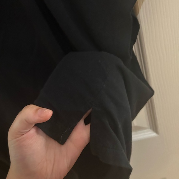 Lands' End Black Collar Short Sleeve Shirt - Picture 4 of 6